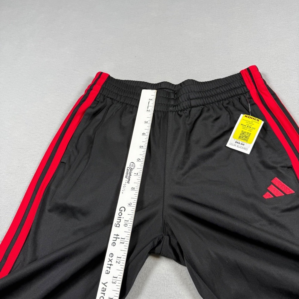 Adidas Kids L 14/16 Track Pants Black Red Stripe AG10611 Sporty Activewear NEW - Picture 7 of 10